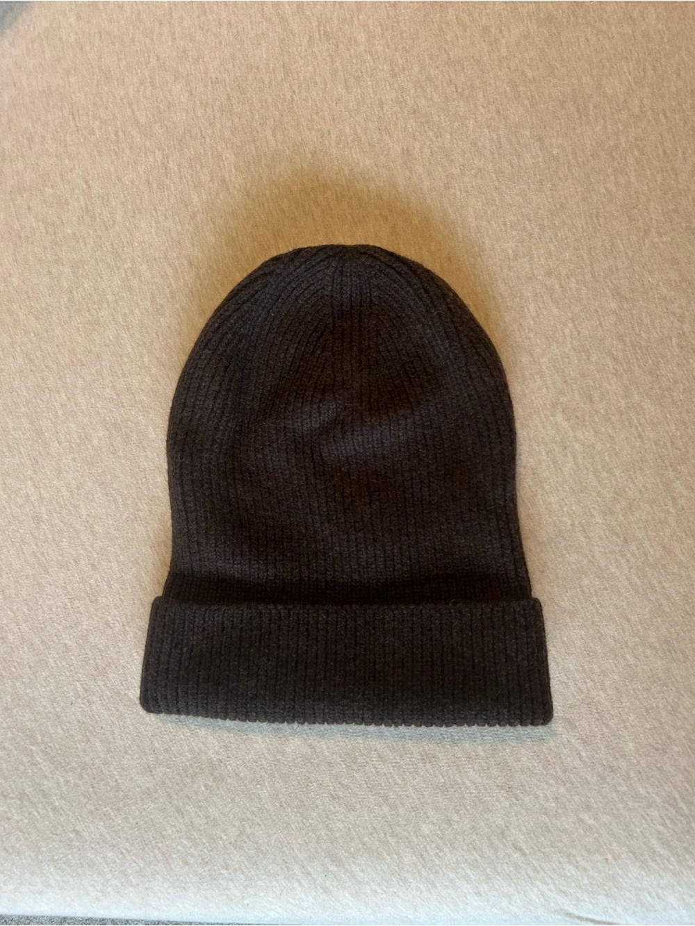 NWT Unisex Brown Ribbed Knit Beanie